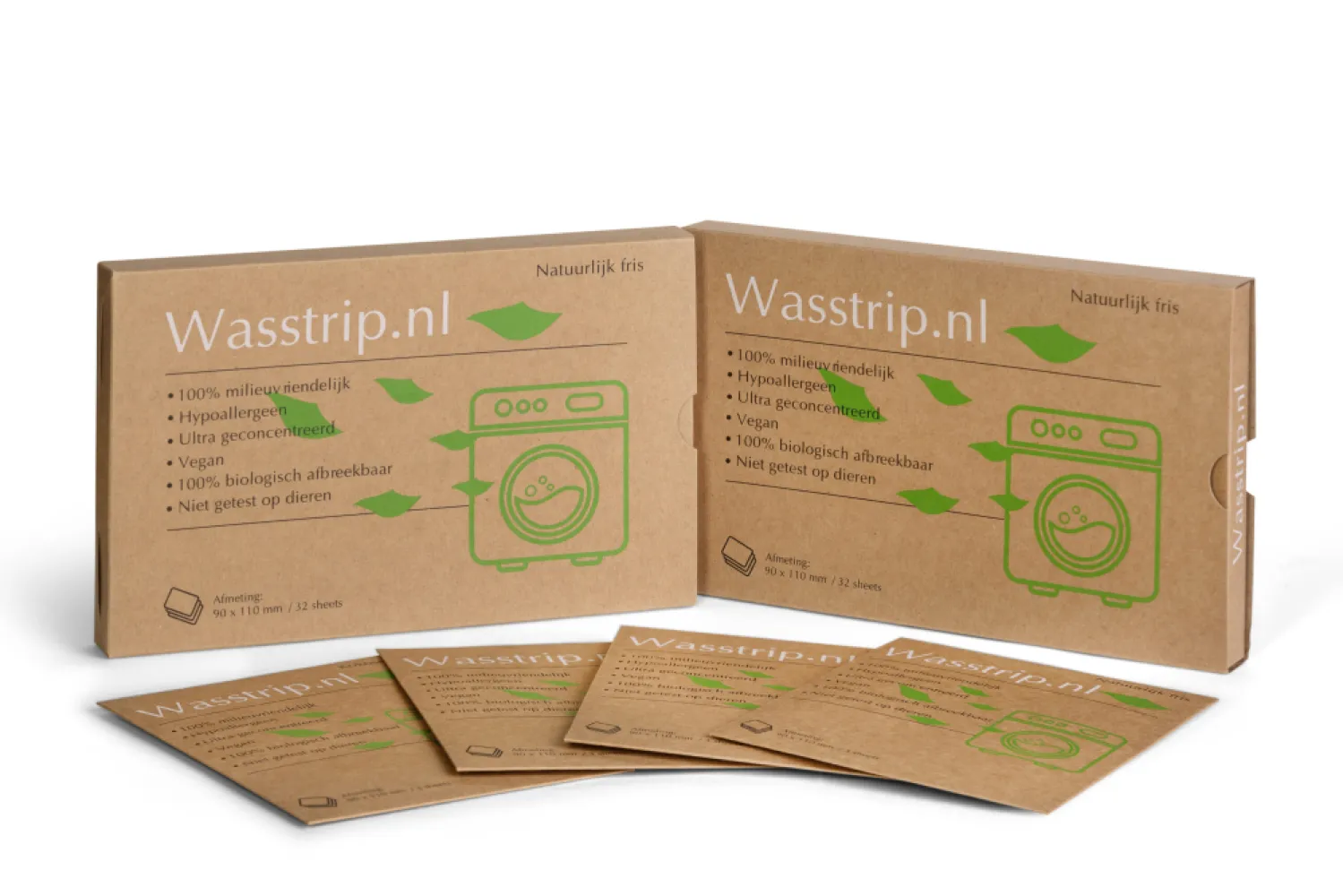 Wasstrips natuurlijk fris - 32 sheets/wasjes