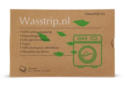 Wasstrips natuurlijk fris - 32 sheets/wasjes