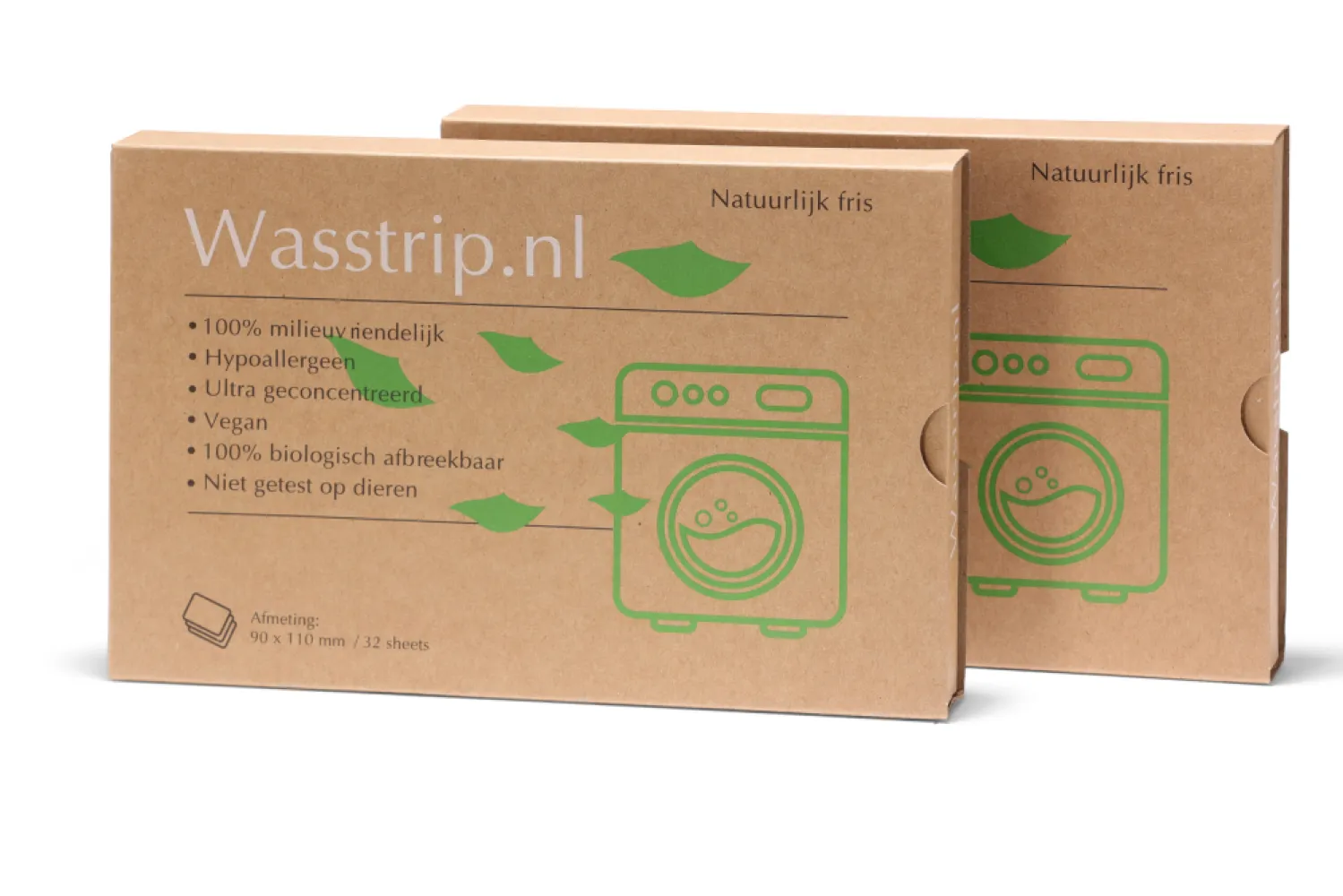 Wasstrips natuurlijk fris - 32 sheets/wasjes