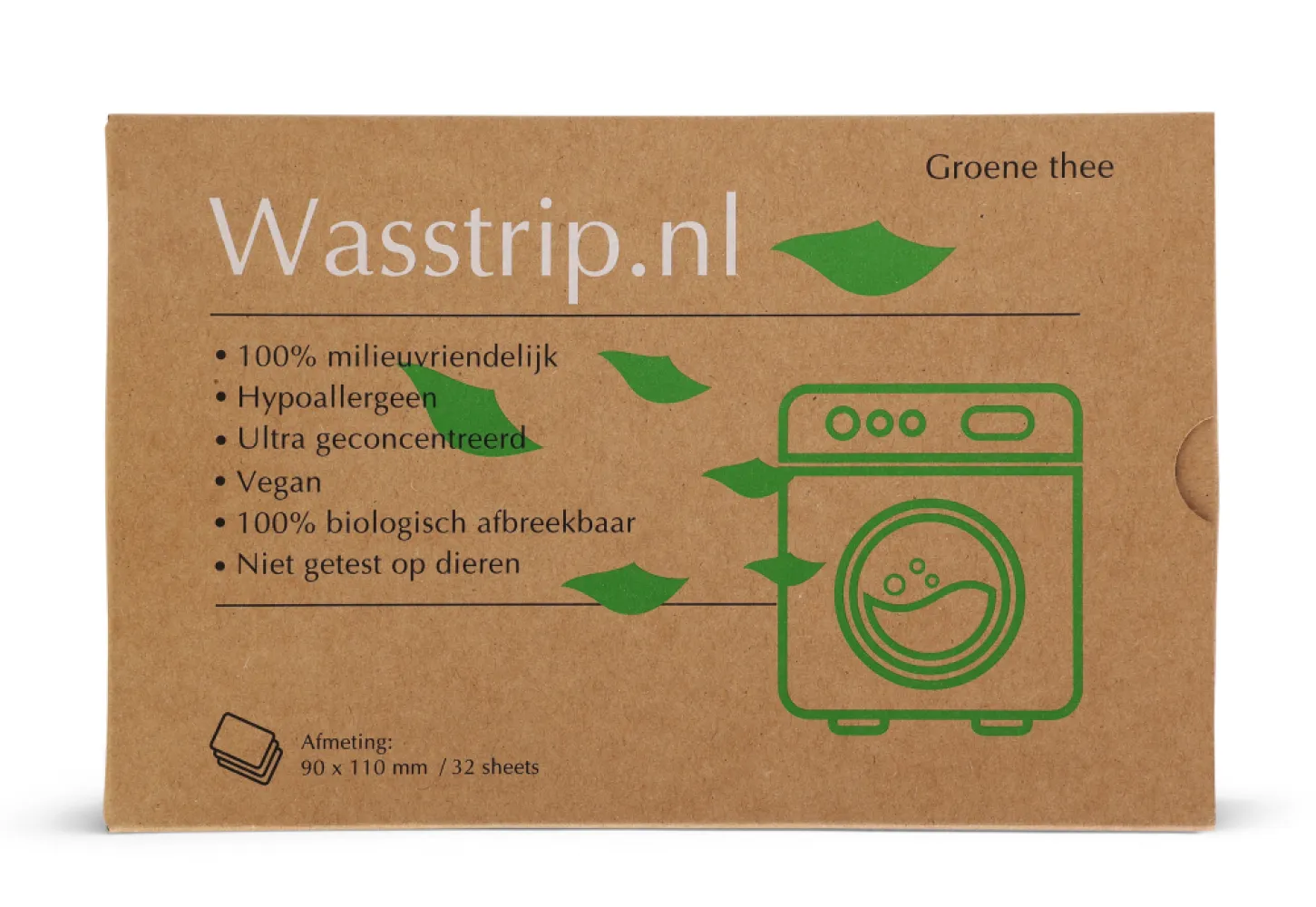 Wasstrips groene thee - 32 sheets/wasjes