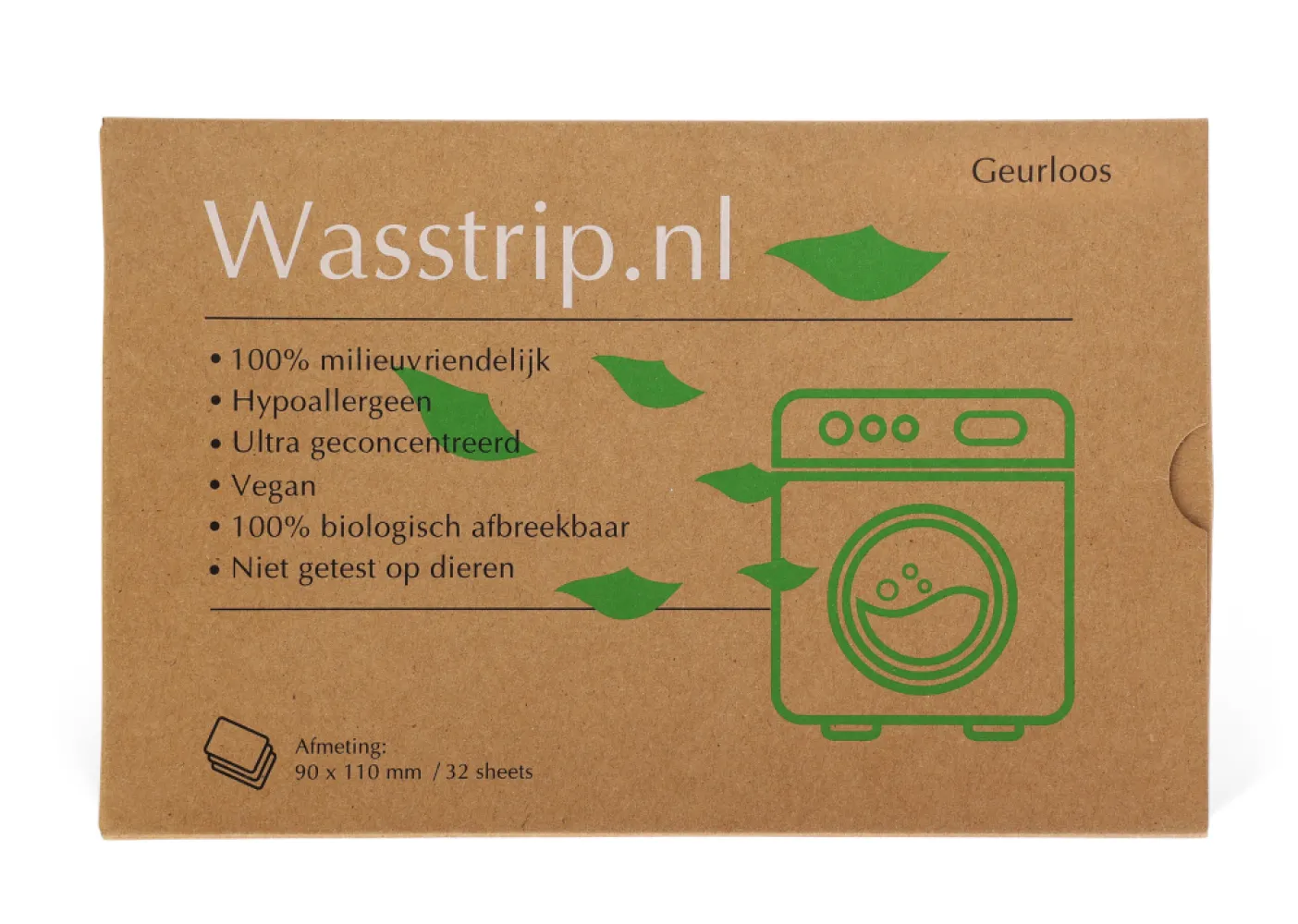 Wasstrips geurloos - 32 sheets/wasjes