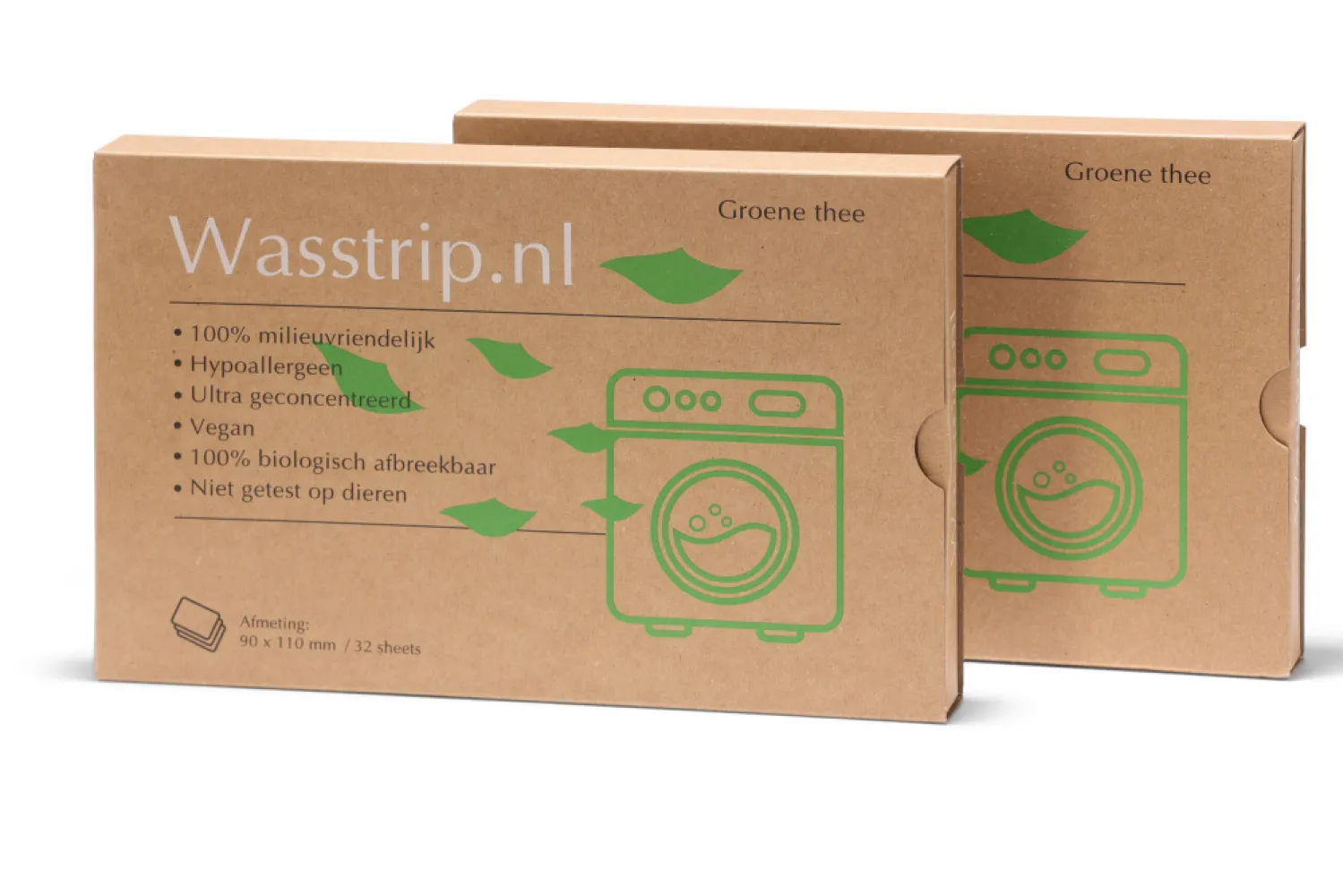 Wasstrips groene thee - 32 sheets/wasjes