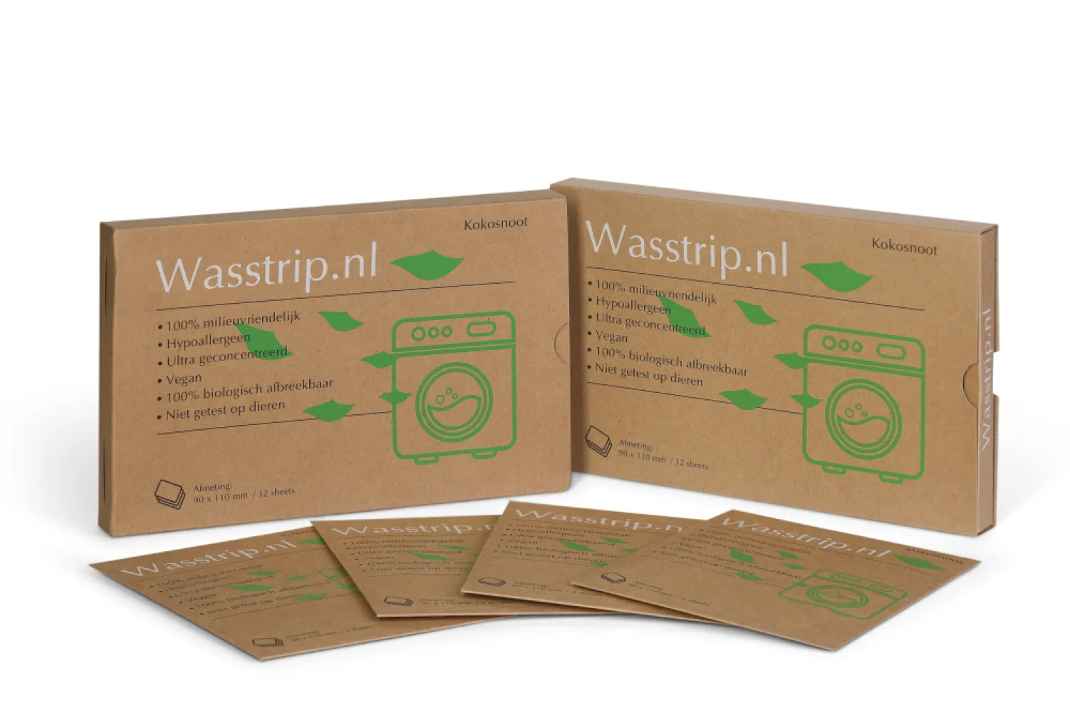 Wasstrips kokosnoot - 32 sheets/wasjes