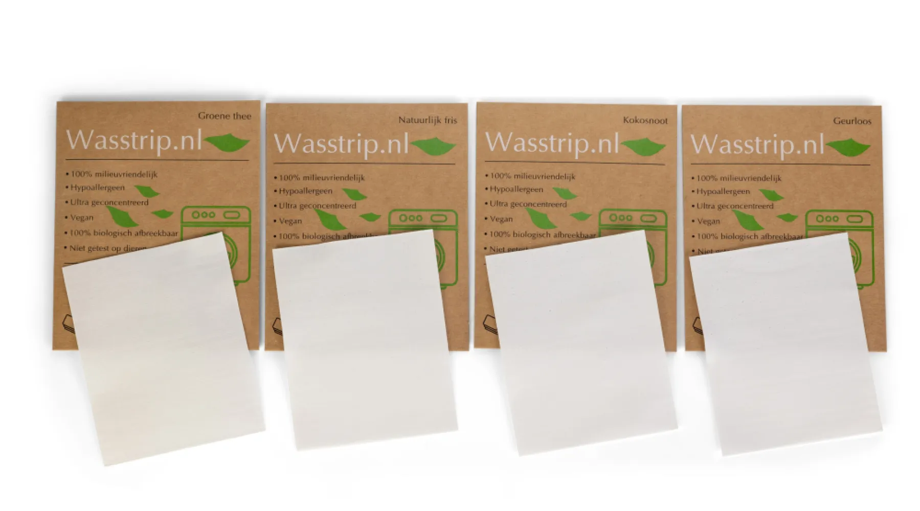 Wasstrips proefpakket - alle geuren (12 sheets/wasjes)