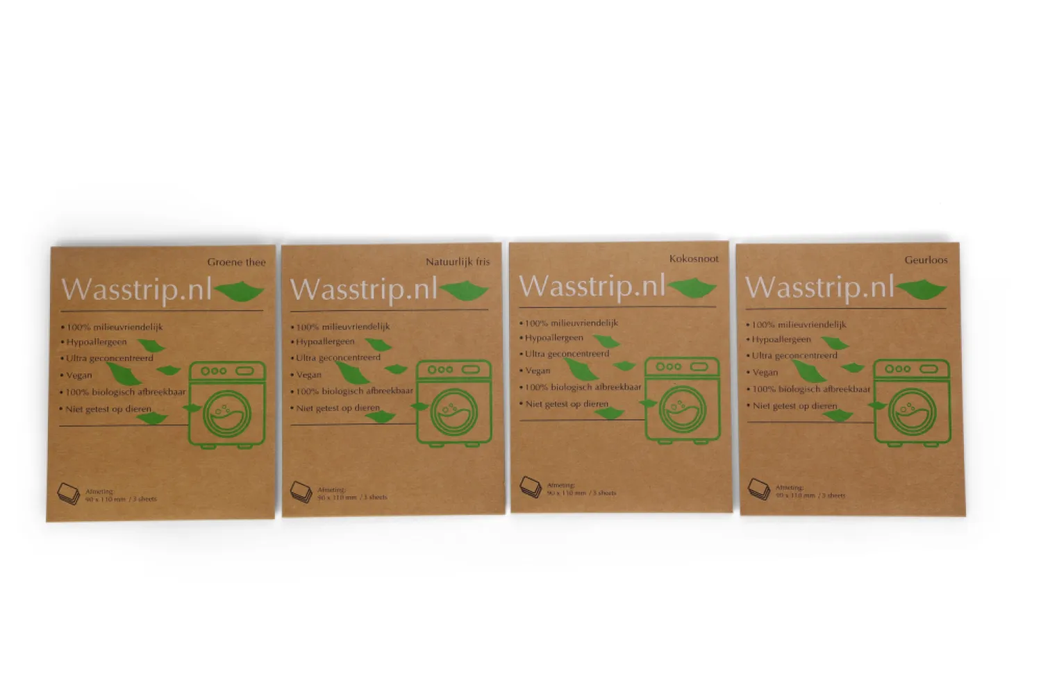 Wasstrips proefpakket - alle geuren (12 sheets/wasjes)