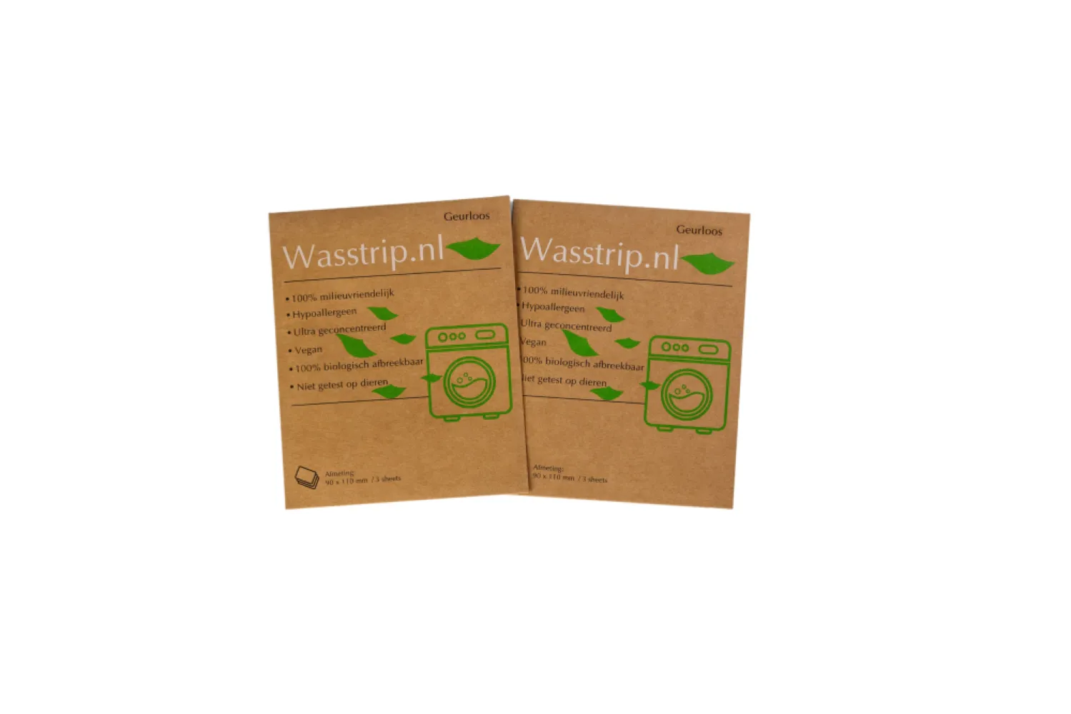 Wasstrips proefpakket - Geurloos + Geurloos (6 sheets/wasjes)