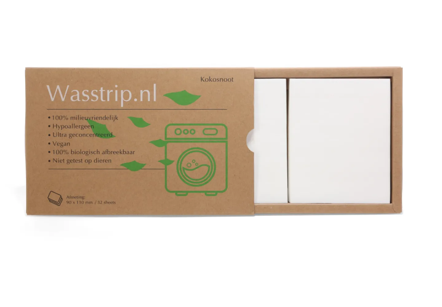 Wasstrips kokosnoot - 32 sheets/wasjes