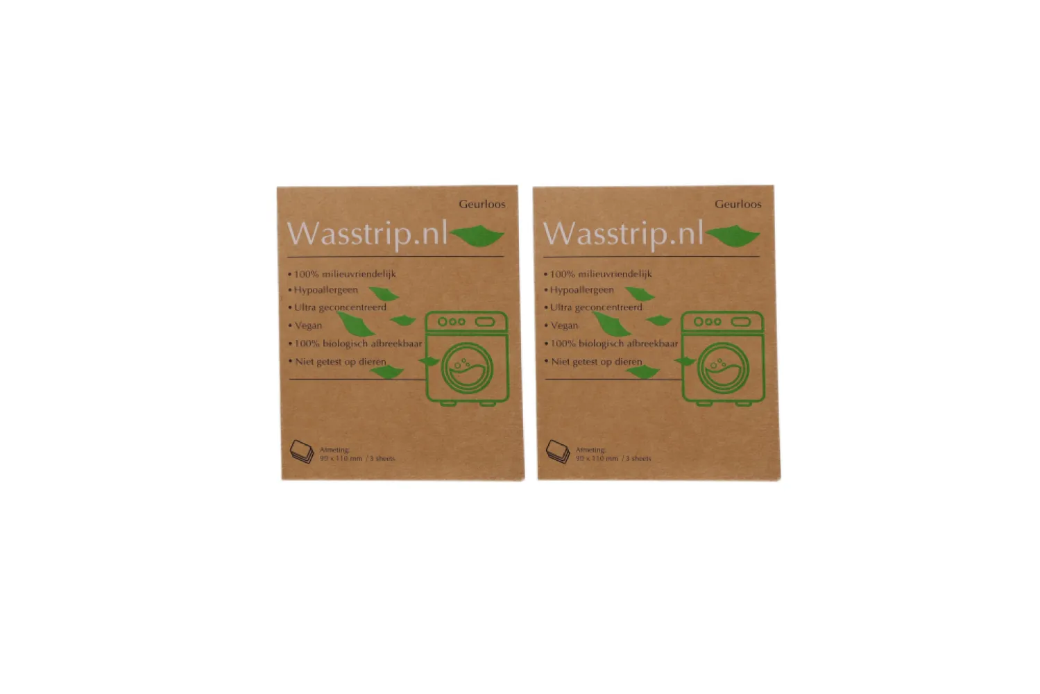 Wasstrips proefpakket - Geurloos + Geurloos (6 sheets/wasjes)