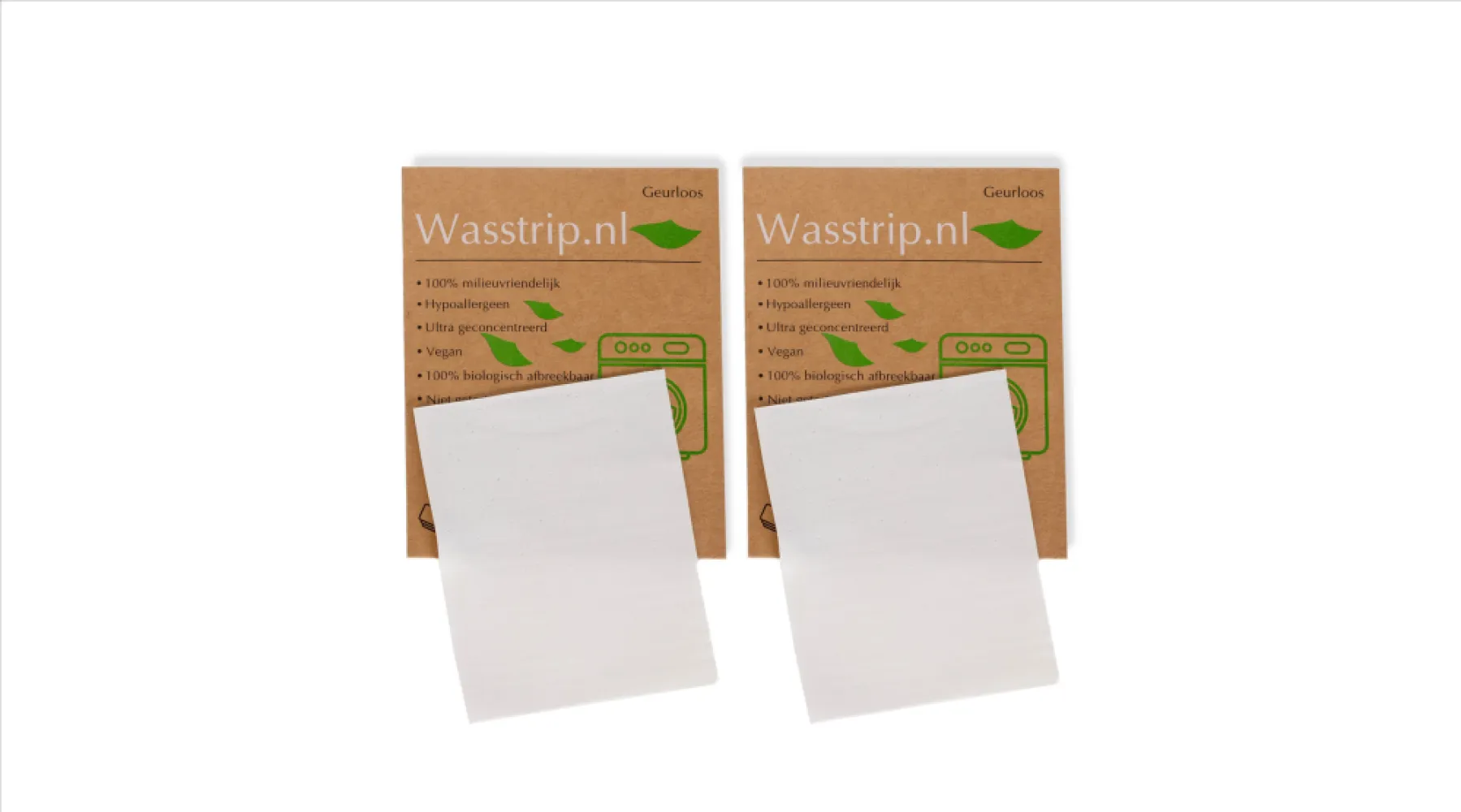Wasstrips proefpakket - Geurloos + Geurloos (6 sheets/wasjes)