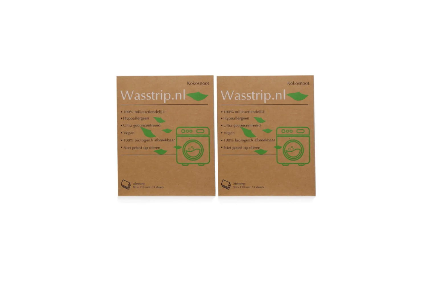 Wasstrips proefpakket - Kokosnoot + Kokosnoot (6 sheets/wasjes)