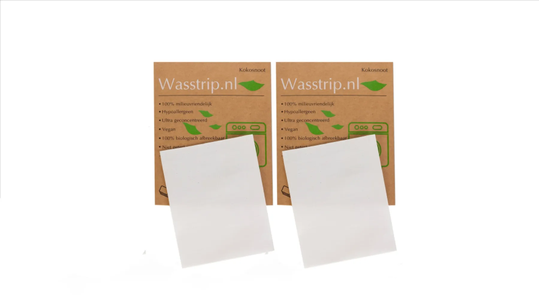 Wasstrips proefpakket - Kokosnoot + Kokosnoot (6 sheets/wasjes)
