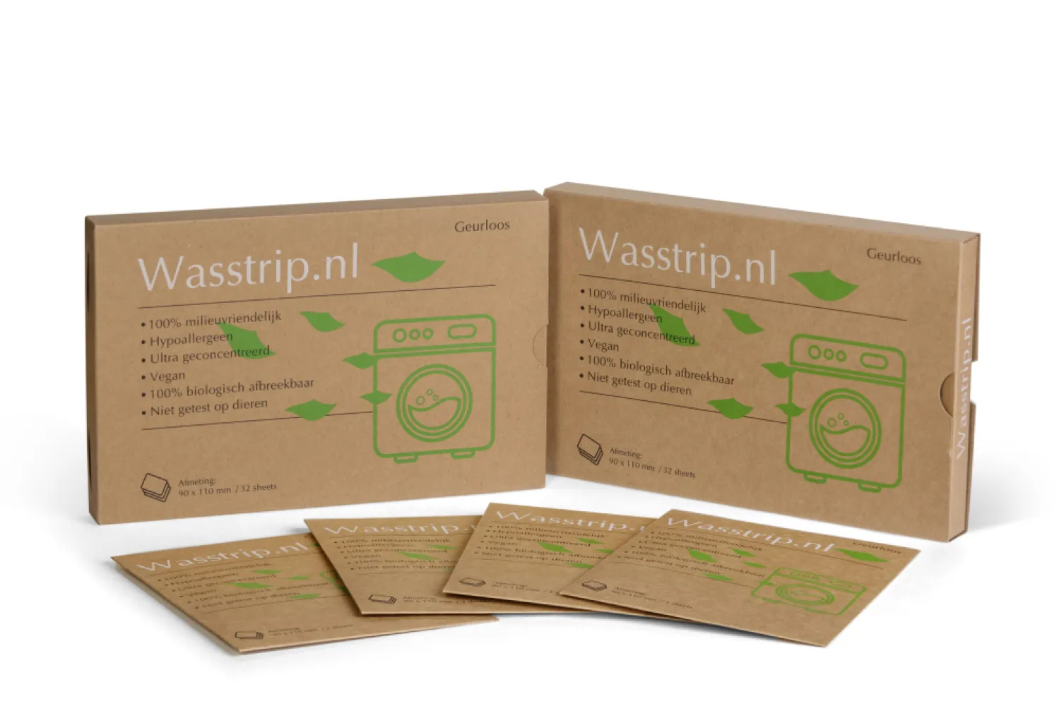 Wasstrips geurloos - 64 sheets/wasjes