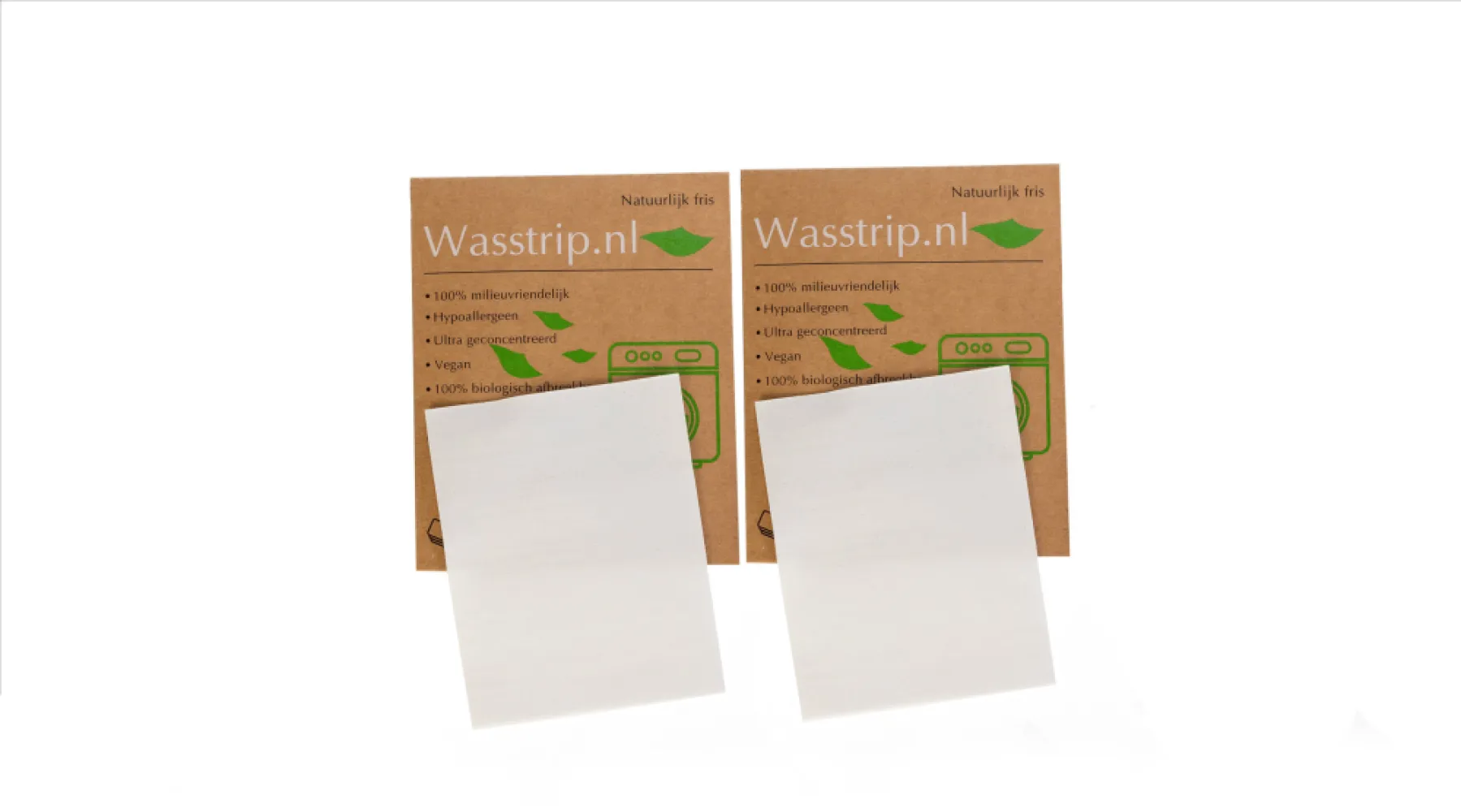 Wasstrips proefpakket - Natuurlijk fris + Natuurlijk fris (6 sheets/wasjes)